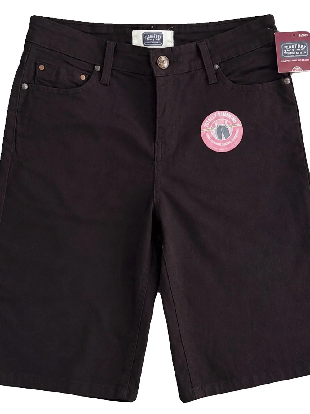 Levi's Black Slim Control Denim Bermuda Shorts